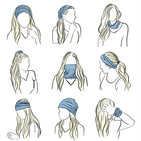 (3/30$) Tube Turban Black - Picture 2 of 4